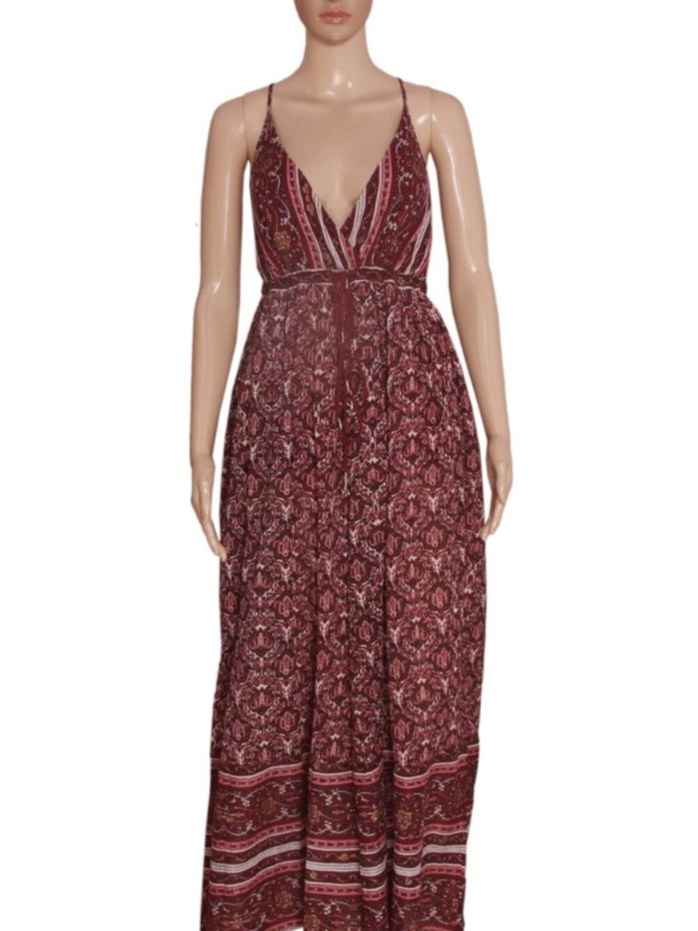 Free People Floral Printed Tie Back Wide Leg One Piece Jumpsuit XS